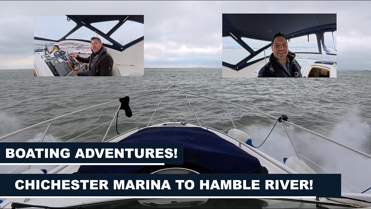 Chichester Marina to Hamble River Boating! Fairline Targa 34 Passage in February!  KAD300 Engines