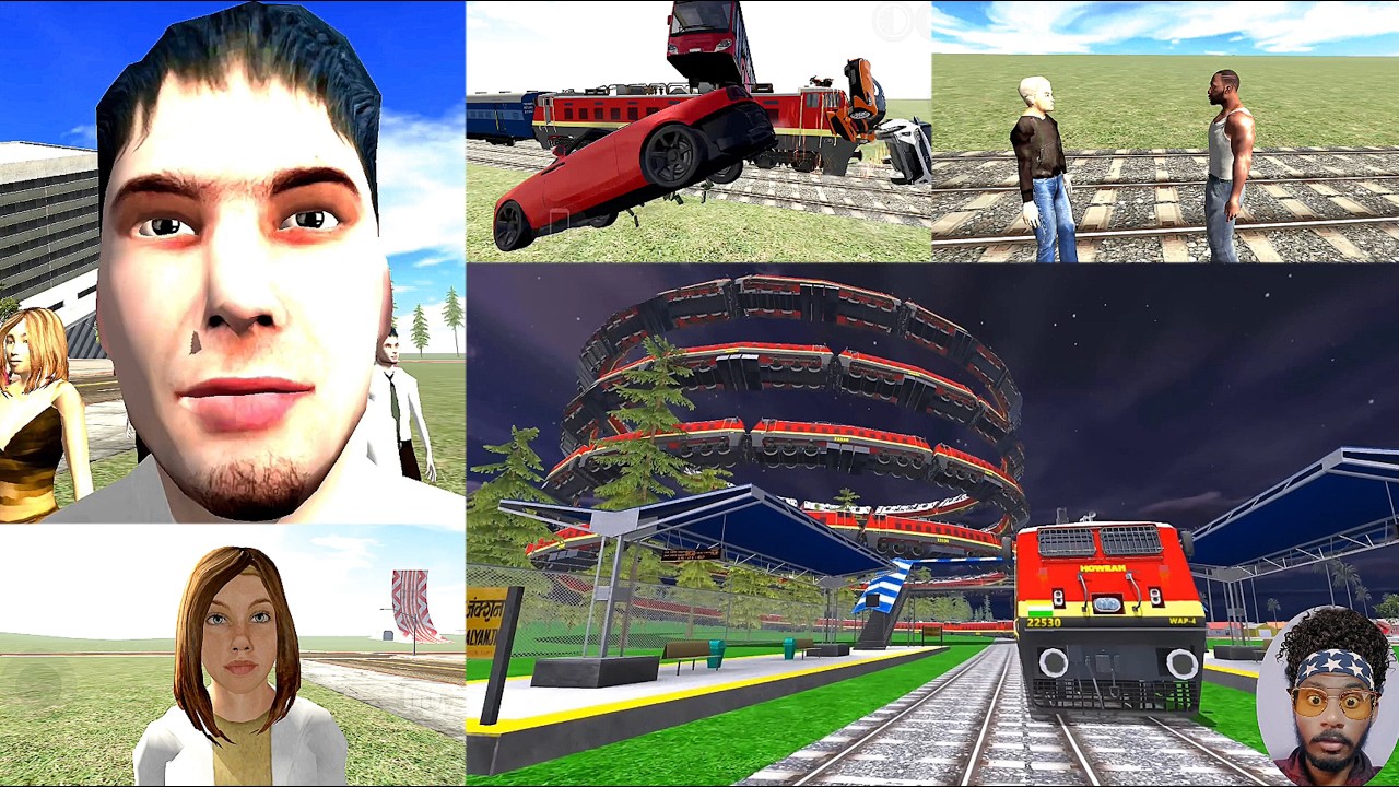 Round Circle Horror Train Coming Indian Bikes Driving 3D😲Fire Mode On🔥| Master Of KN 