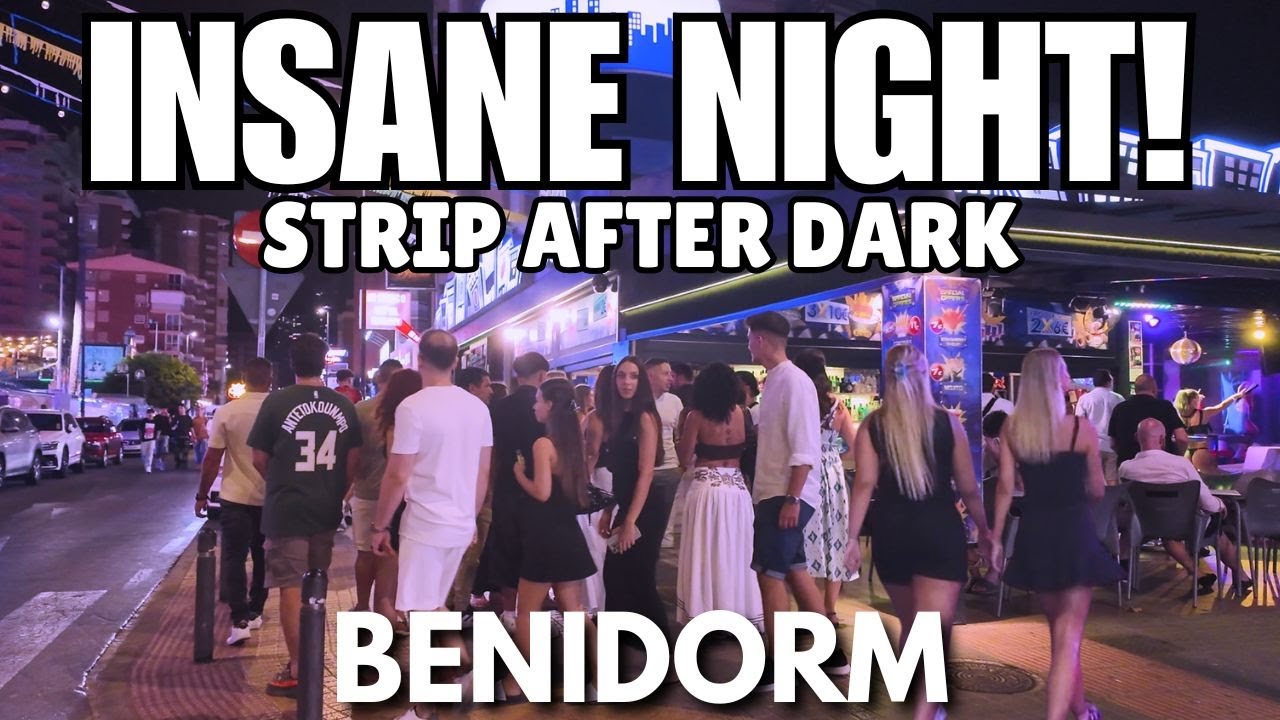 Benidorm Strip: INSANE Nightlife After Dark! 🥳🥂 Clubs, Girls & Crowds!
