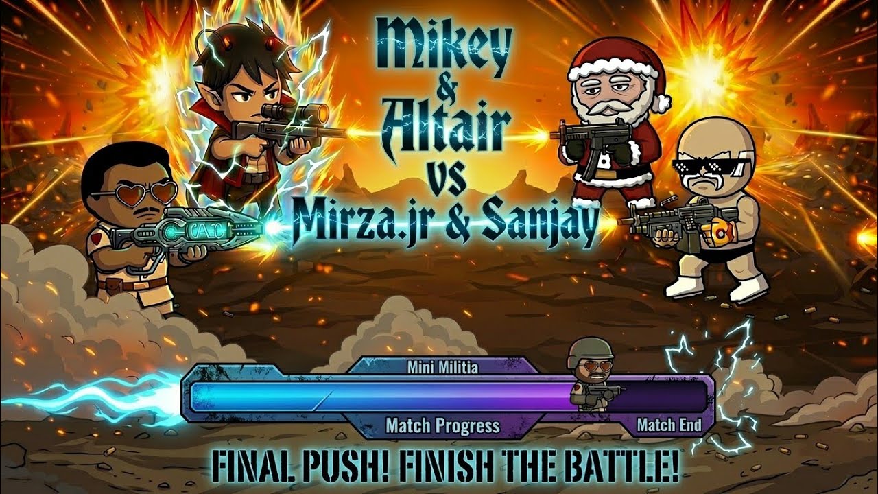 Mini militia: المواجهة النهائية: Mikey & Altair vs Mirza.jr & Sanjay! THE ULTIMATE SHOWDOWN 🔥
