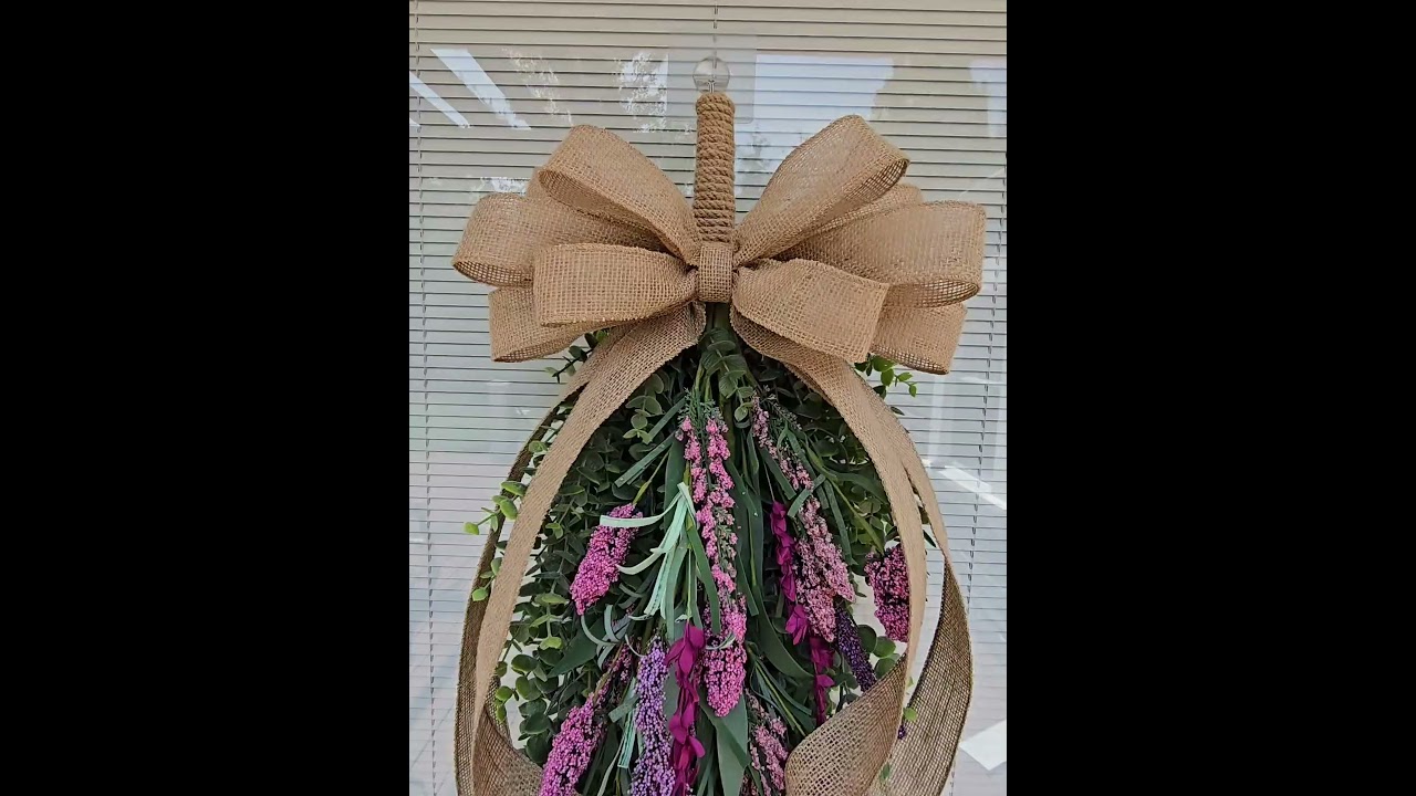 Lavender Wreath For Front Door #flowers #diy #homedecor #handmade #doordecor #decoration #wreath
