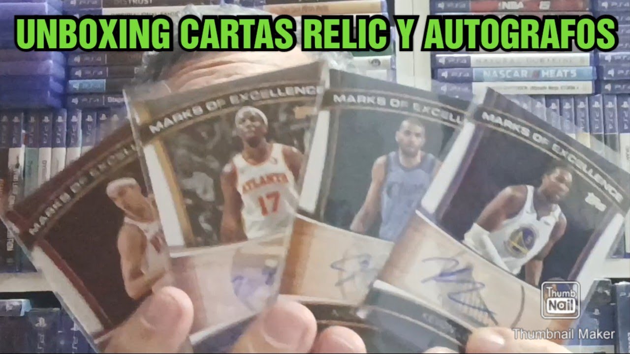 Unboxing cartas relic y autógrafos.