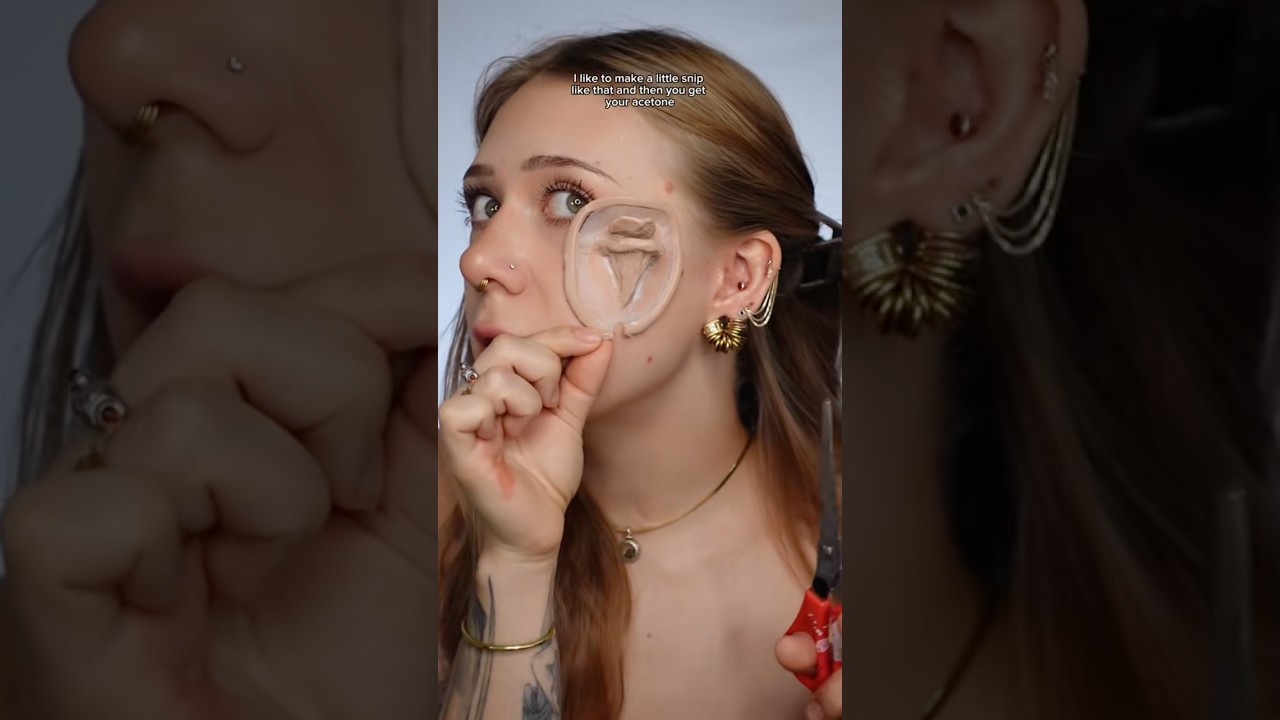 how to paint & apply Silicone Prosthetics ✨ #makeup #sfxmakeup #sfx #creativemakeup