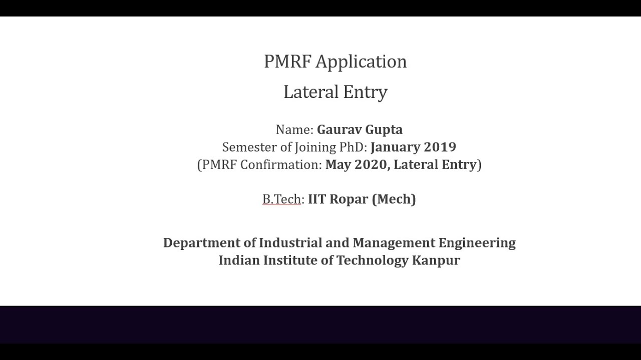 PMRF Lateral Entry Application