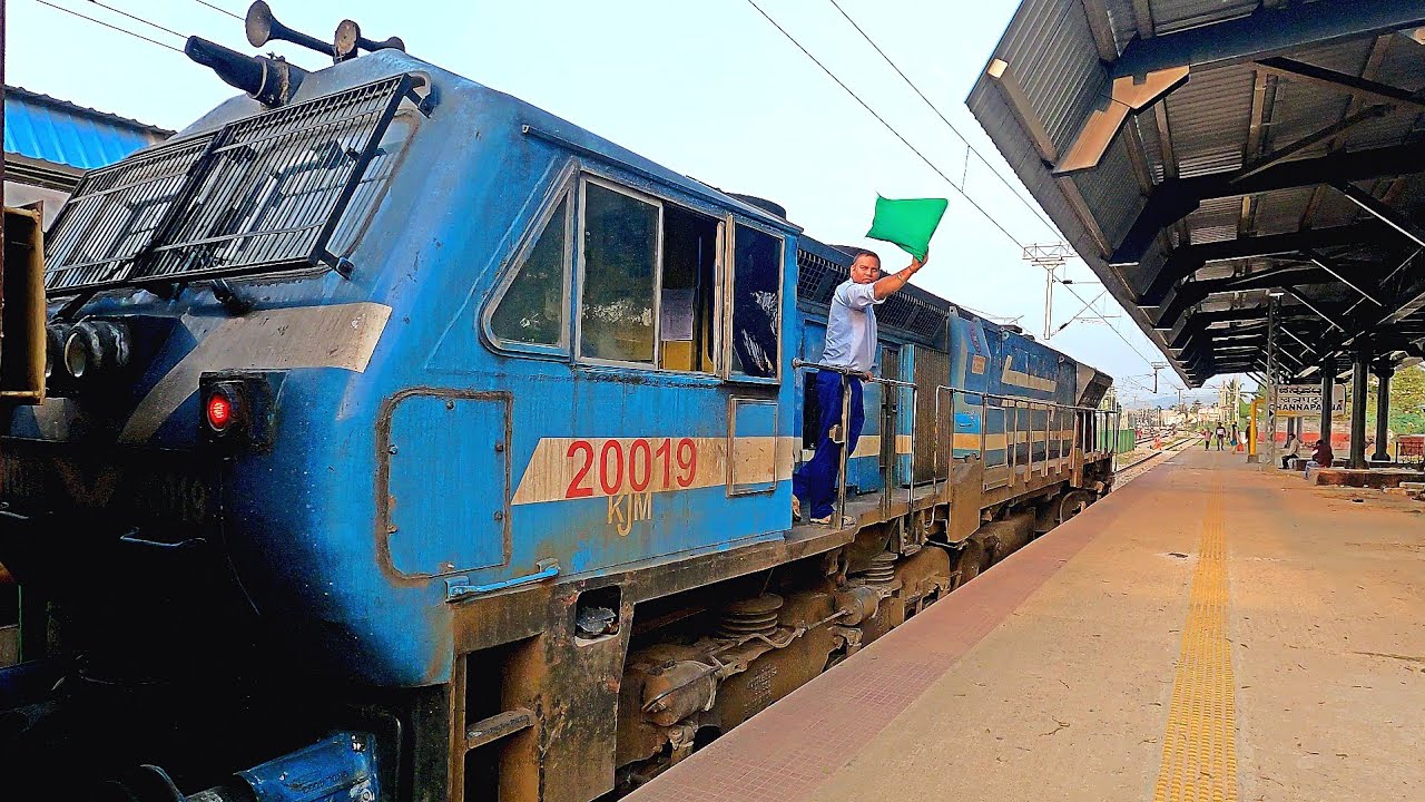 AN ULTIMATE DIESEL JOURNEY: RIDE BEHIND "KJM WDP 4 20019" 🚆😍| PURE EMD SOUNDS 🎵🎧| INDIAN RAILWAYS