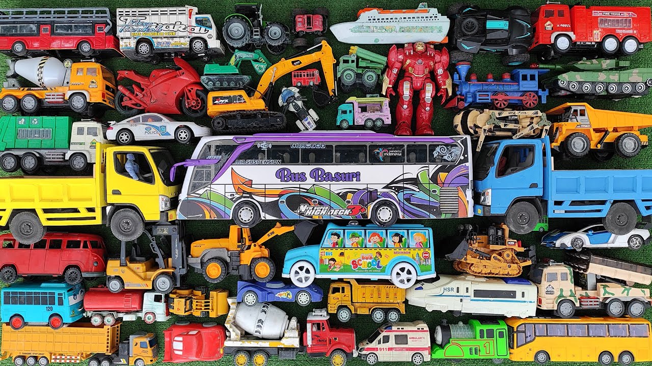 Mobil Mobilan Truk Oleng, Mobil Truk Molen, Mobil Balap, Truk Pasir, Excavator, Mobil Roket, Damkar.