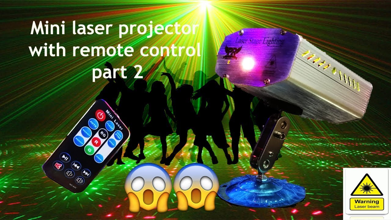 Mini laser projector | How to install stand and operate with remote | Electric Shauk