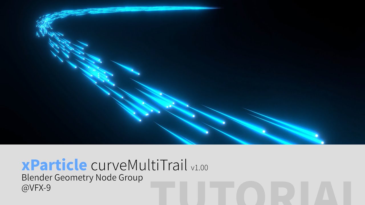 xParticle:curveMultiTrail Blender Geometry Node Group Tutorial - Particle Particles Trail Trails