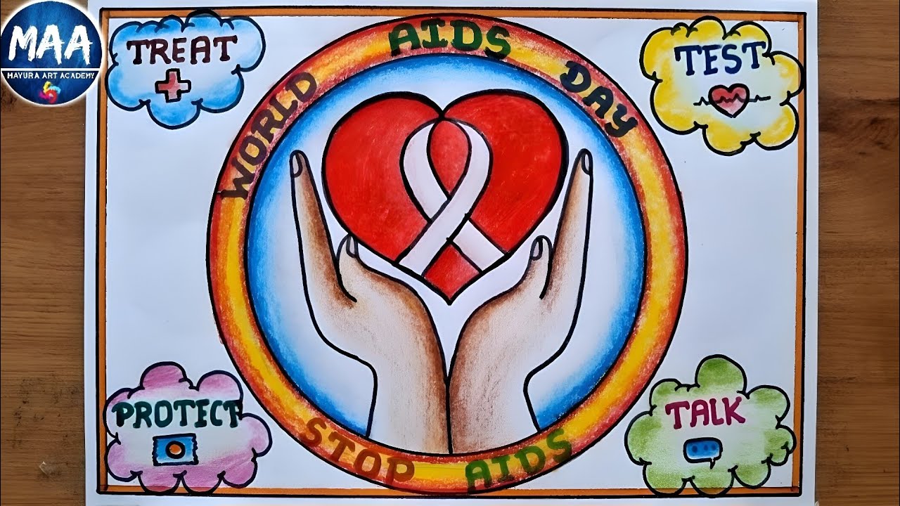 World Aids Day Drawing | World Aids Day Poster Drawing | Aids Day Drawing Easy Step #aids #aidsday
