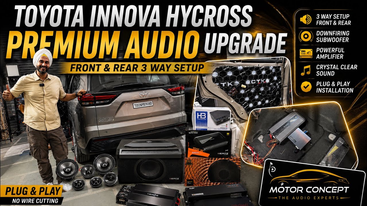 Toyota Innova Hycross Front & Rear 3 Way Audio Setup | Best Car Audio Upgrade Store | Motor Concept