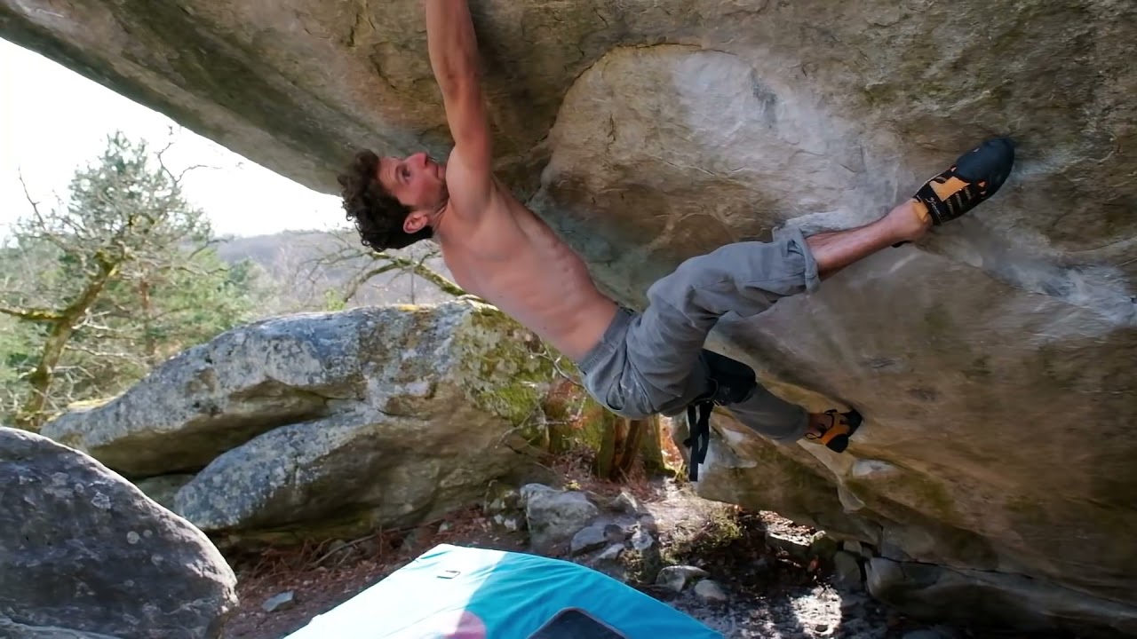 Soudain seul, 8c+/9a. Fontainebleau