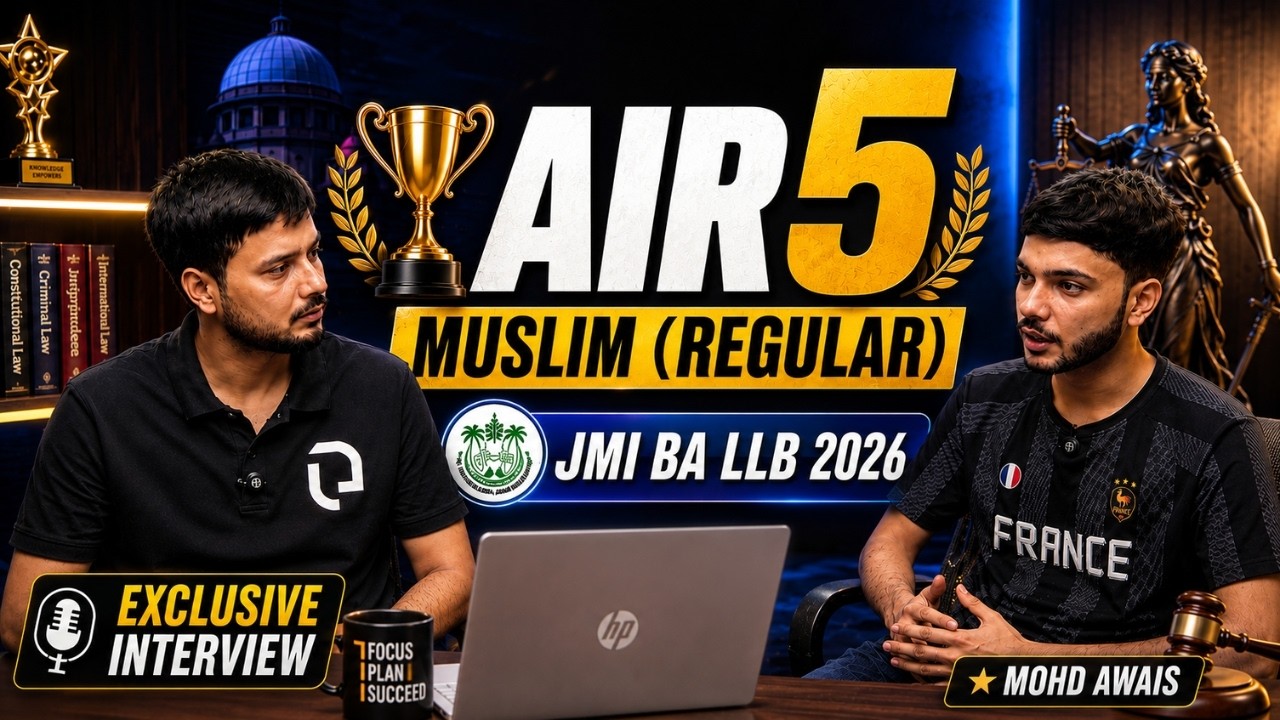 How to Crack JMI BA LLB (Rank 5, Muslim Regular) | Exclusive Interview with Mohd Awais