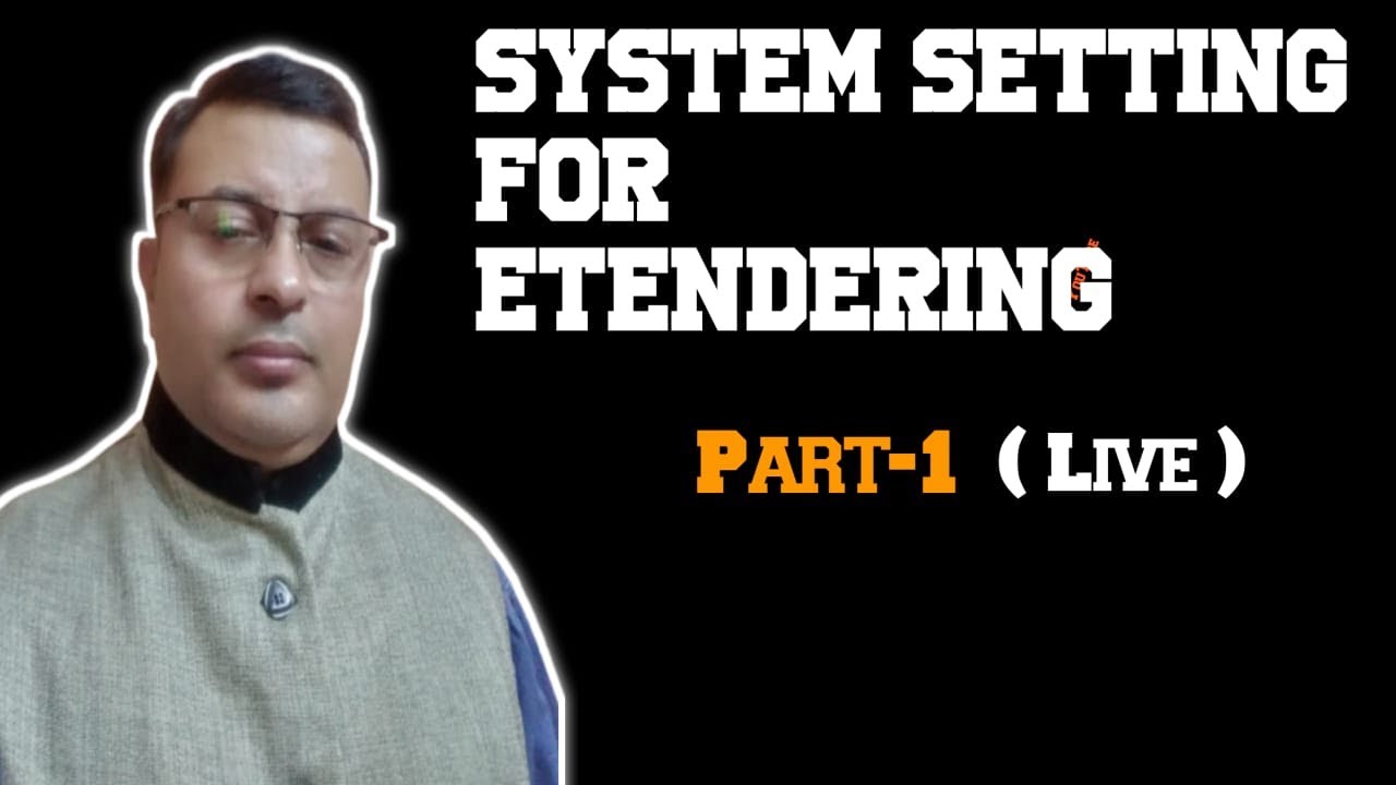 System Settings for etendering | eProcurement portal