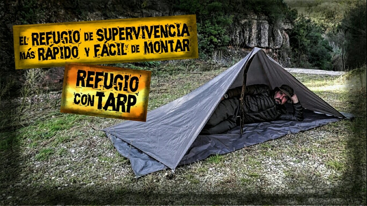 EL REFUGIO de SUPERVIVENCIA Más Rápido y Fácil de Montar | REFUGIO con Tarp, Toldo o Poncho #1