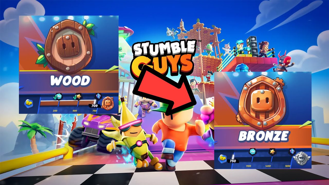 Stumble Guys: Ranked Gameplay Wood to Bronze