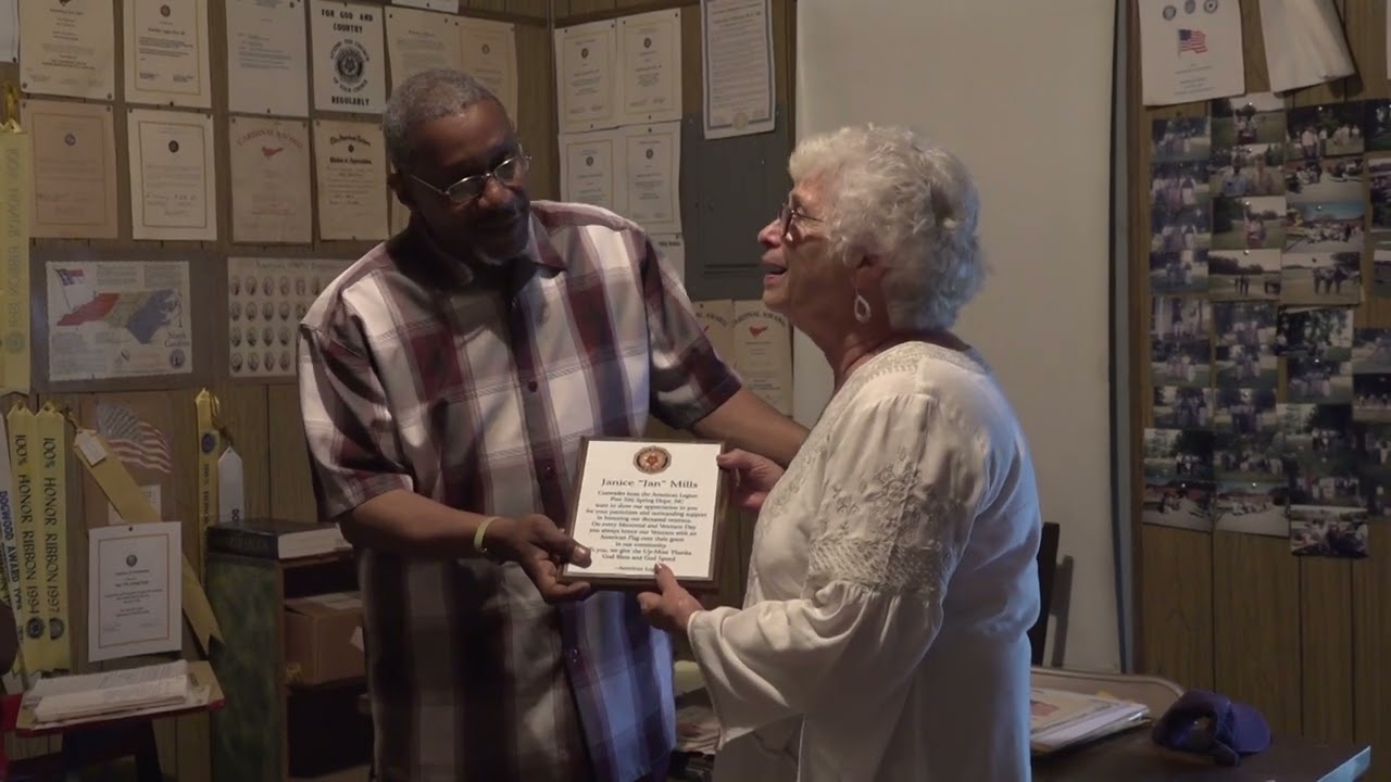 Jan Mills Honored by Legion Post 396