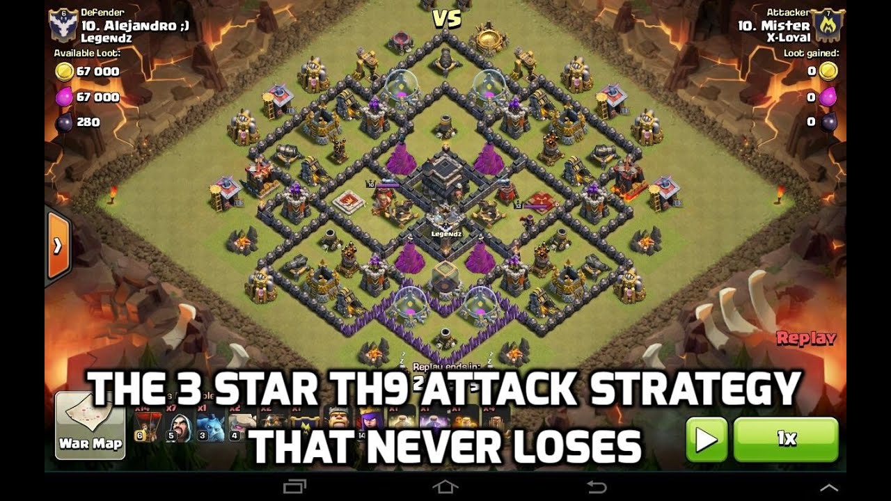 The Easy 3 Star TH9 Attack Strategy That Never Loses (EQ LaLoon / Max Attack)