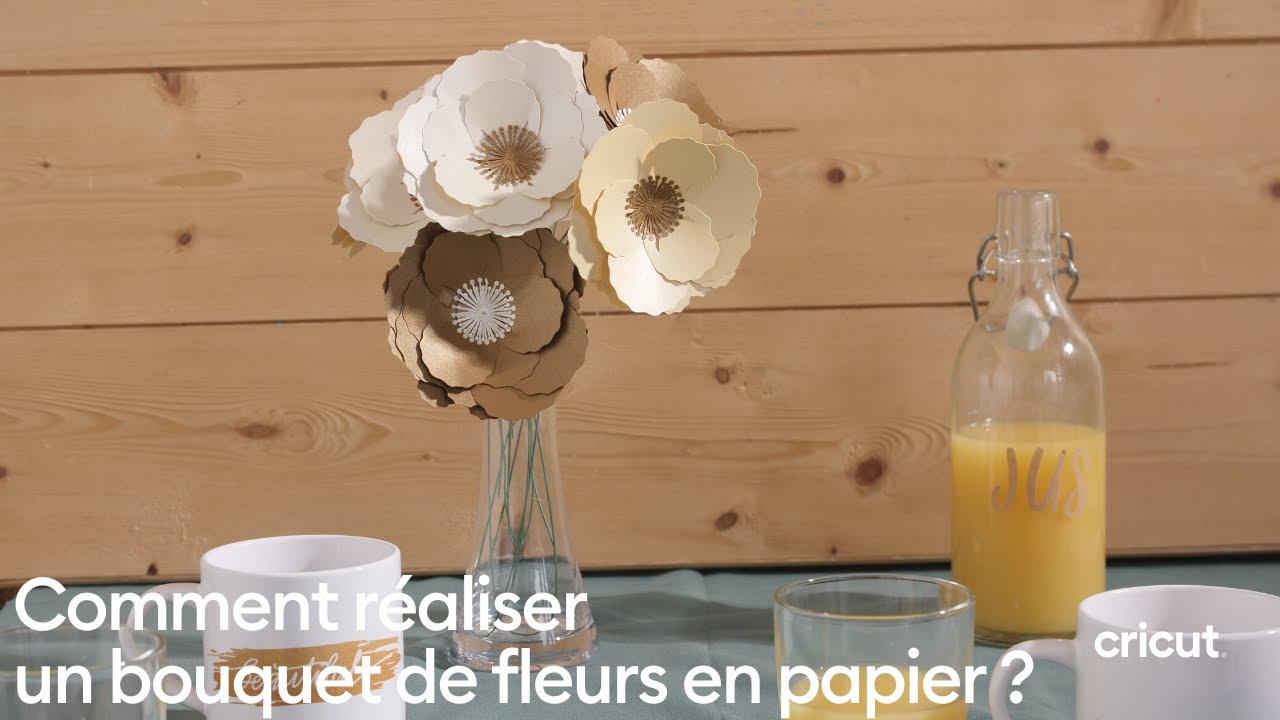 Comment réaliser un bouquet de fleurs en papier ? I Cricut France