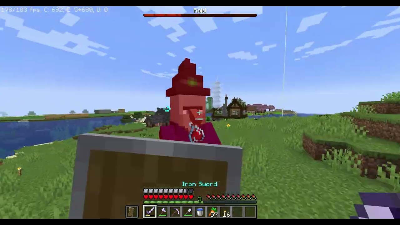 Failing a raid for over 20 minutes in Minecraft