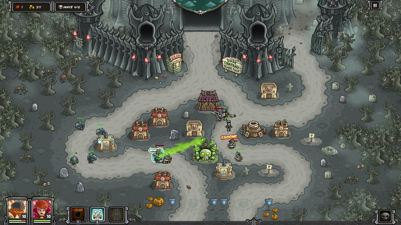 Fast and Easy: Kingdom Rush Frontiers - Dusk Chateau【Veteran】Heroic Challenge