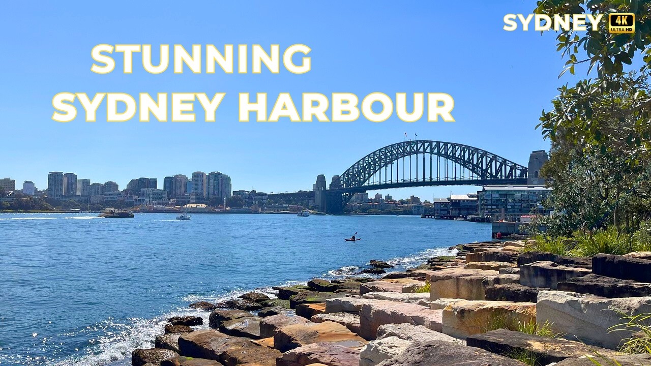 Barangaroo to Sydney Harbour Bridge Walk | Scenic Sydney Harbour | 4K