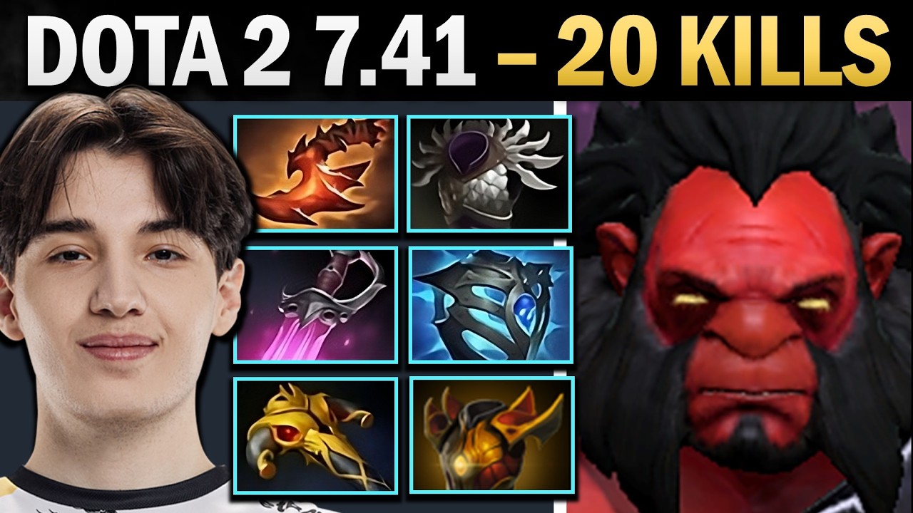 Axe Dota 2 7.41 with 20 Kills and Khanda - Dota Gameplay