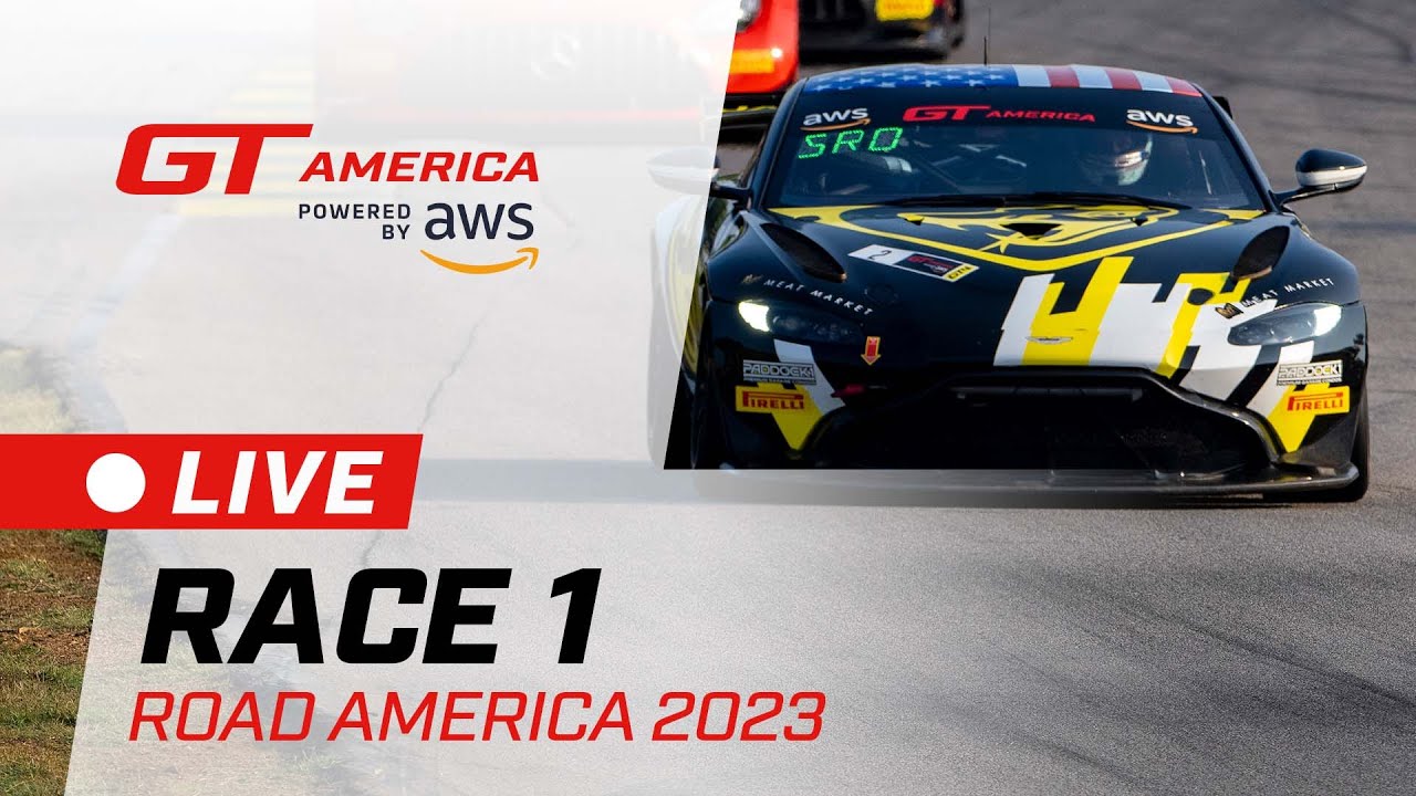 LIVE | Race 1 | Road America | GT America Powered by AWS 2023
