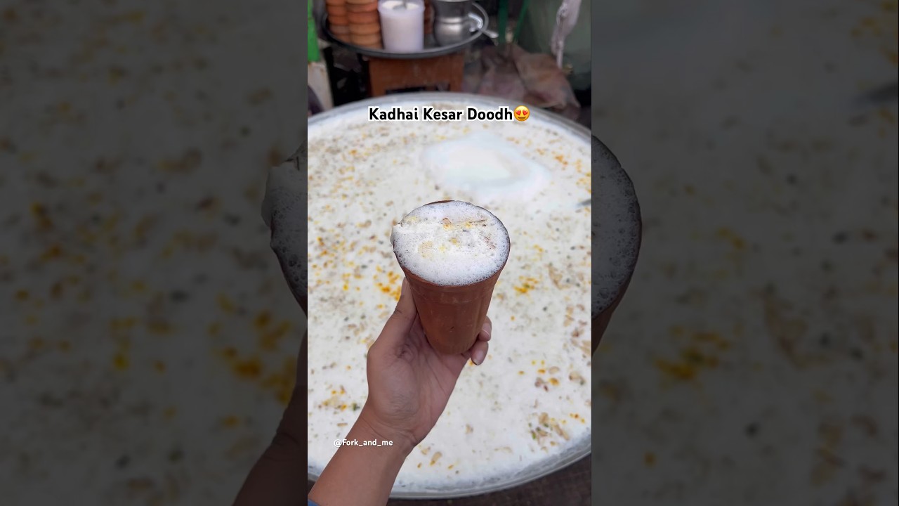 Jaipur Special Kadhai Kesar Milk😍| #kadhai #kesarmilk #milk #streetfoodindia #streetstyle #foodvlog