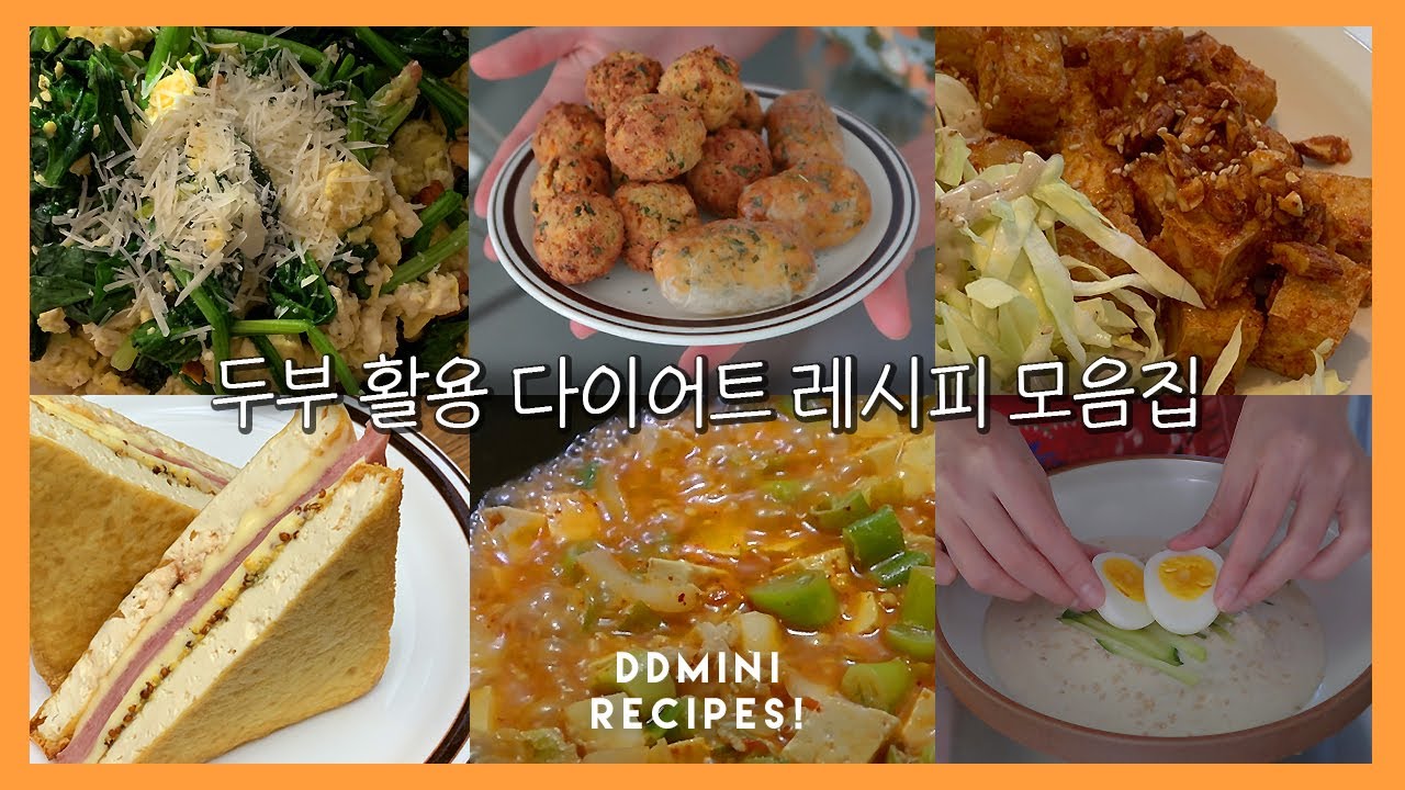22키로 감량 7년차 유지어터 디디미니의 두부 무한 활용 다이어트 레시피 모음집🥟🍜🧆 (다이어트두부강정 / 두부몬테크리스토 / 두부볼 / 두부만두 / 두부콩국수 등 수록!)
