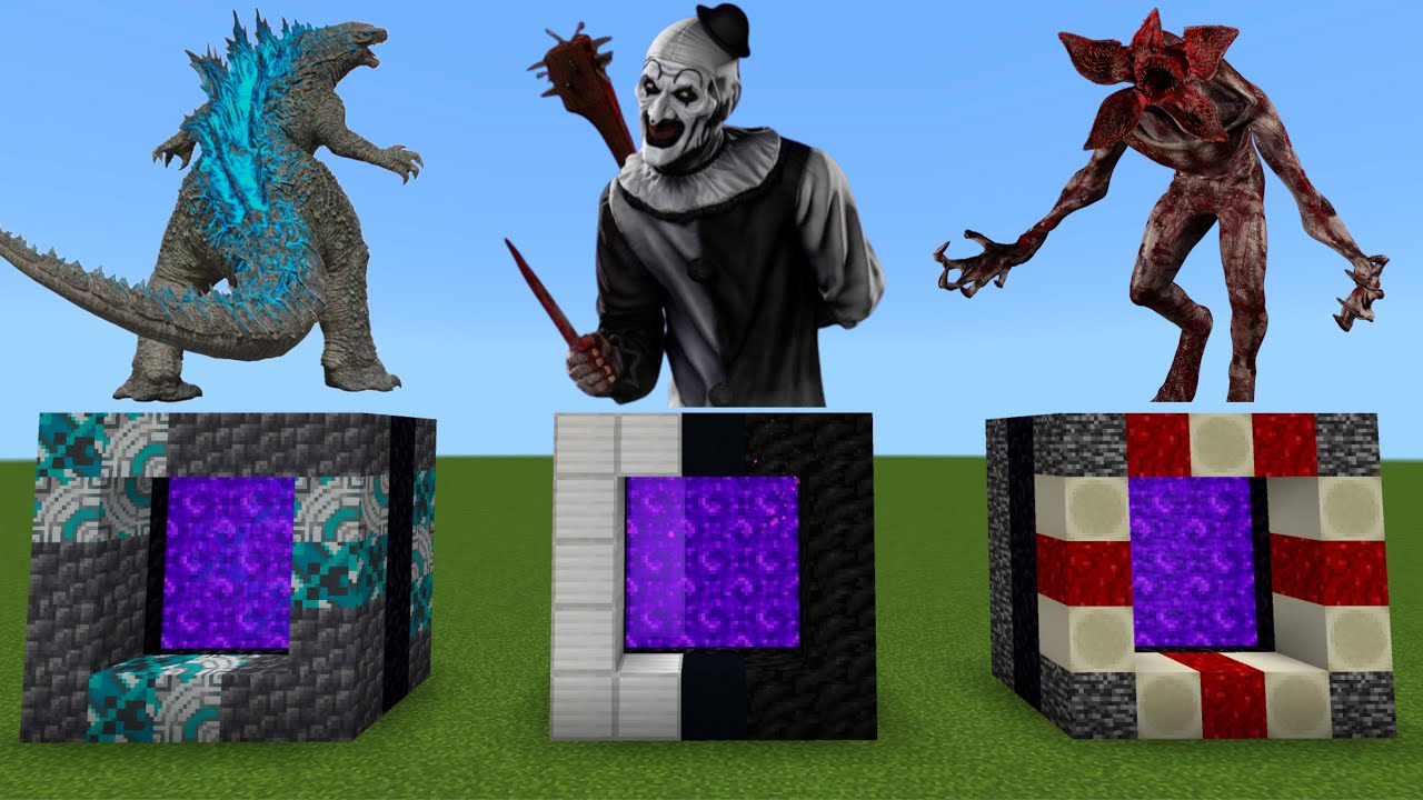 How To Make A Portal To godzilla Terrifier Demogorgon In Minecraft
