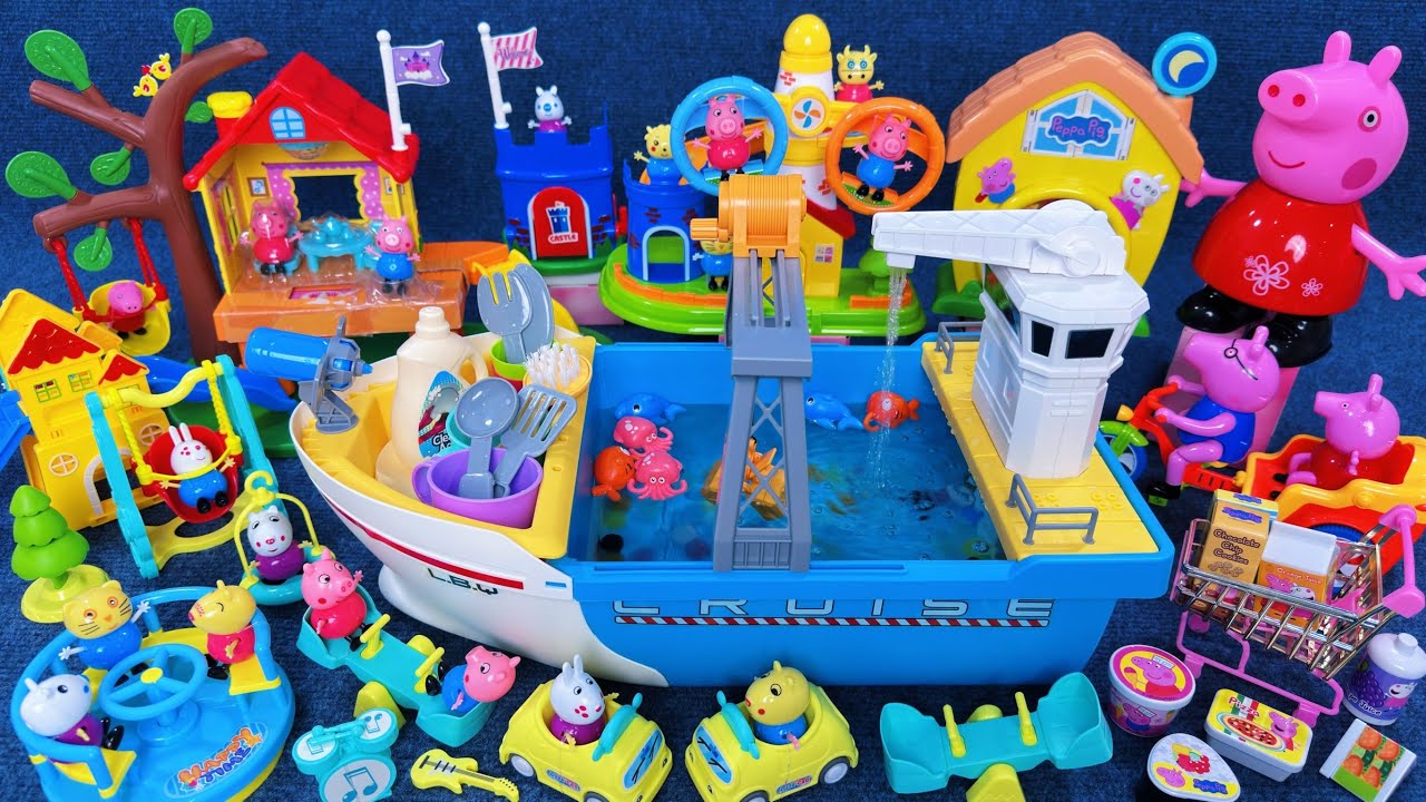 14 Minutes Satisfying with Unboxing Peppa Pig Luxury Cruise Ship Playset ASMR｜Review Toys