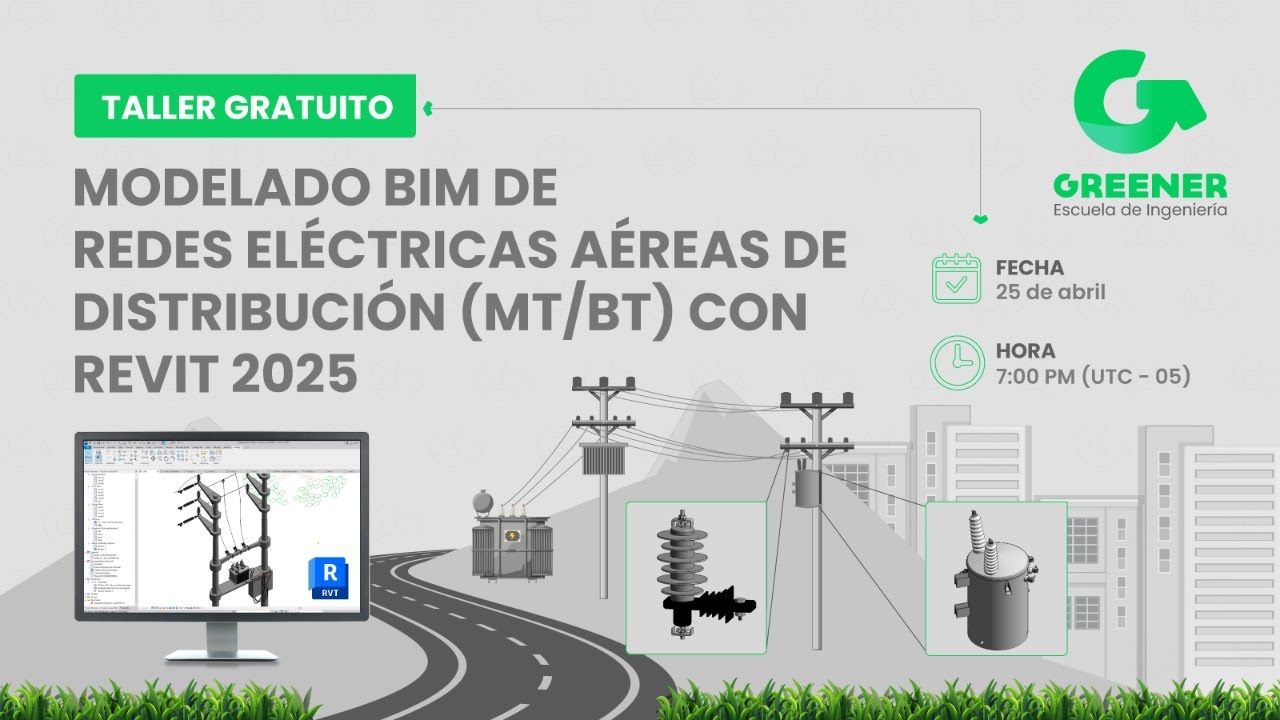 Modelado BIM de Redes Eléctricas Aéreas de Distribución (MT/BT) con REVIT 2025