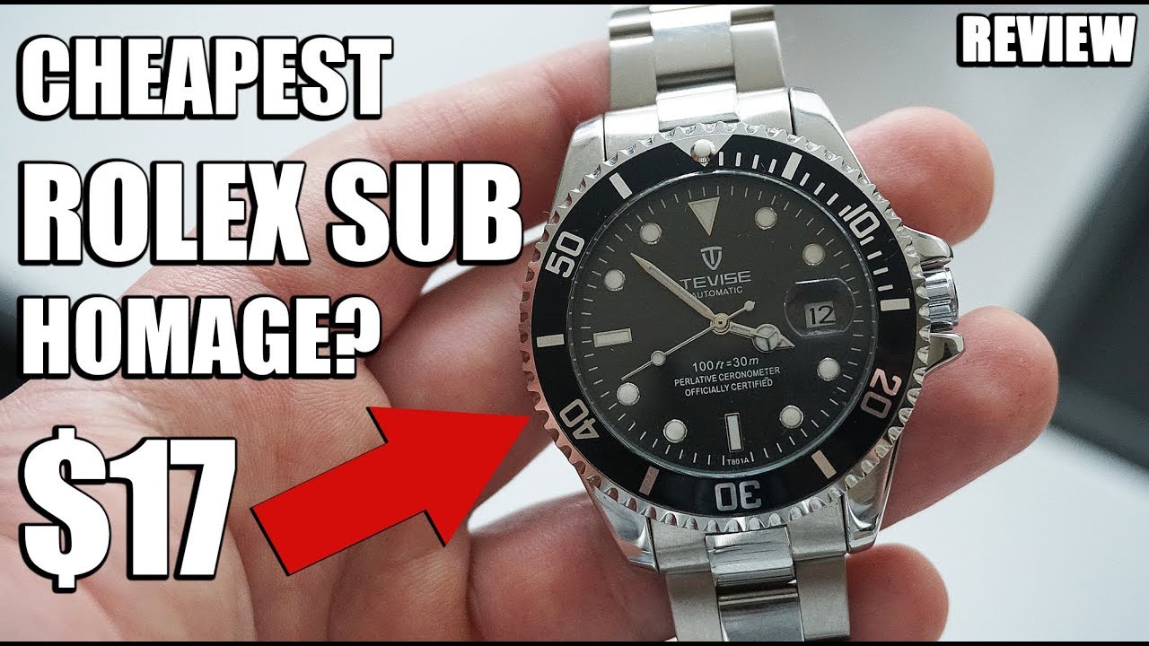 Tevise T801A Review - Automatic Rolex Submariner Homage from China for only $17 USD