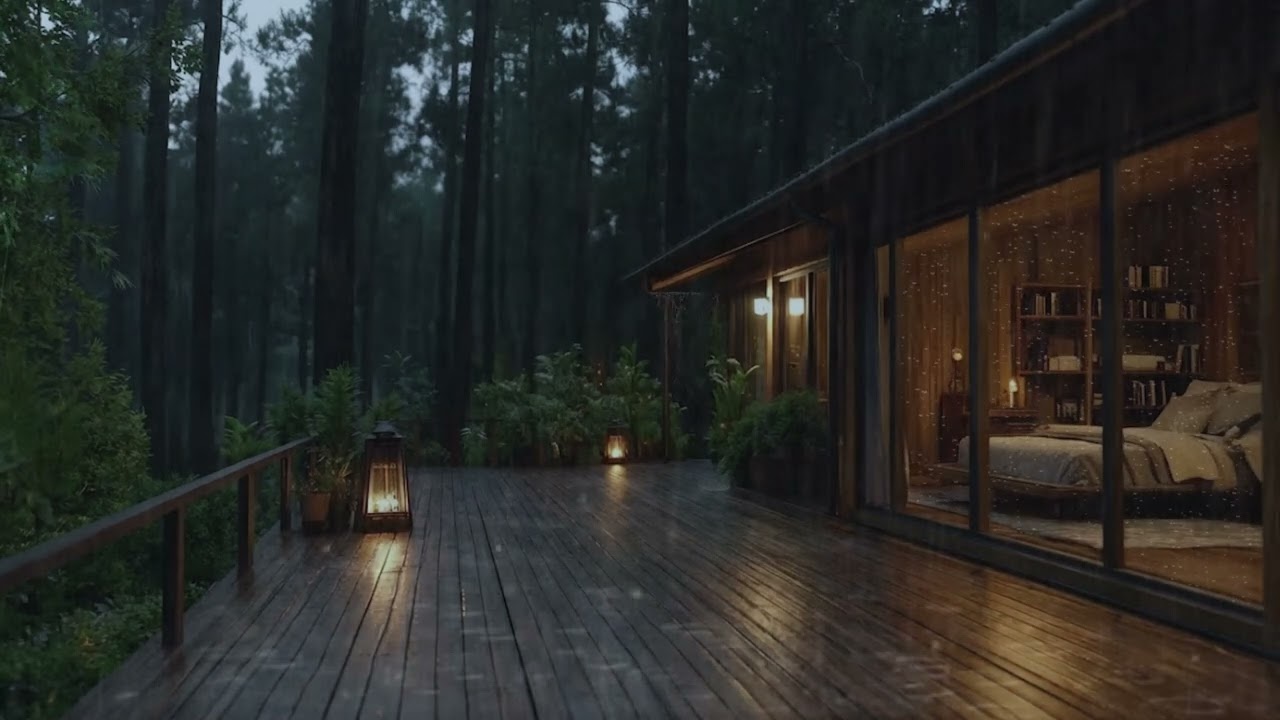 Relaxing Forest Rain Ambience for Sleep | Gentle Night Rain Sounds for Calm Mind and Deep Rest