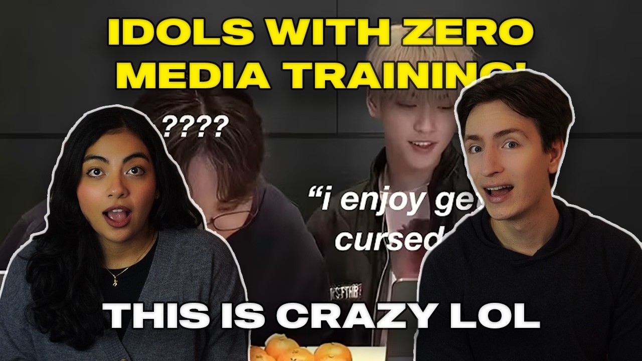 K-pop Reactor Couple Reacts to IF KPOP IDOLS HAVE ZERO MEDIA TRAINING│ENHYPEN, BTS, SVT, TXT & More