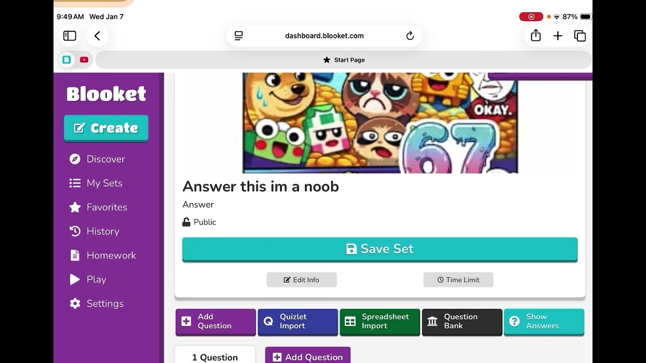 Blooket prank insane!! I became the teacher