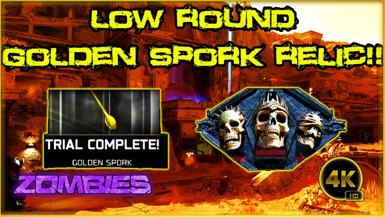 BO7 ZOMBIES NEW GOLDEN SPORK RELIC LOW ROUND UNLOCK GUIDE!! 