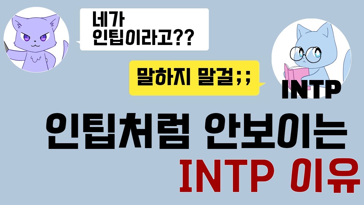 너 INTP치곤 XXX하지 않아..? I MBTI I 인팁 오해