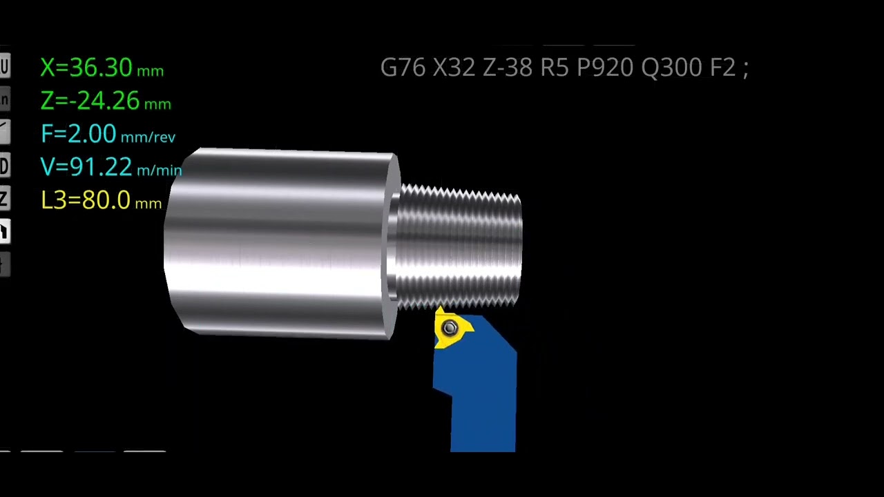 G76 cnc programming tapered threading