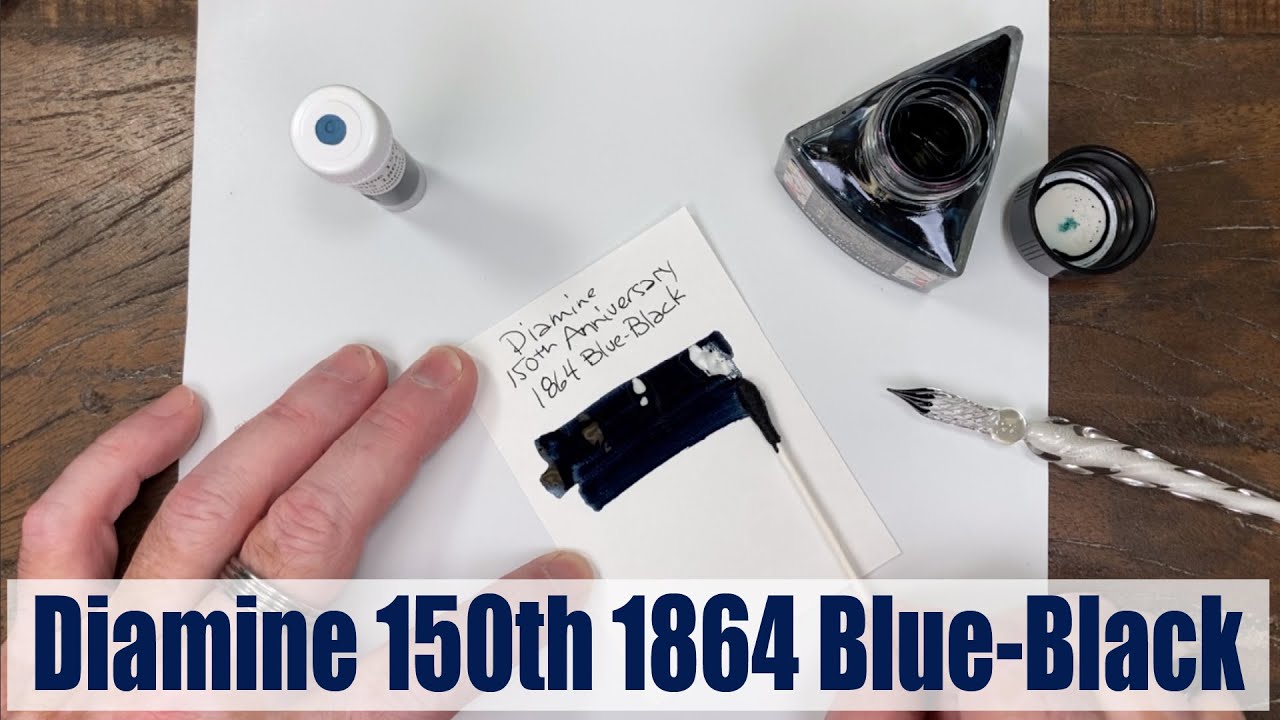 Diamine 150th Anniversary 1864 Blue-Black writing sample