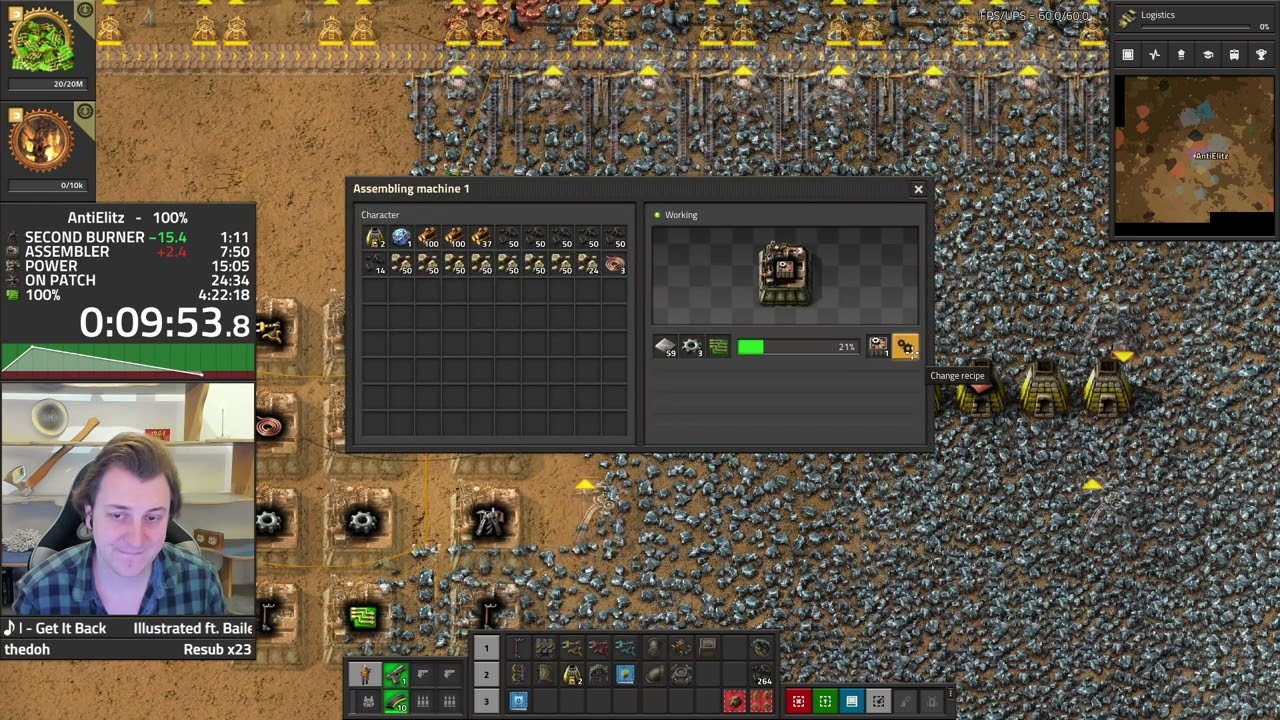 Factorio 100% Speedrun in 4:21:58 (All Achievements)