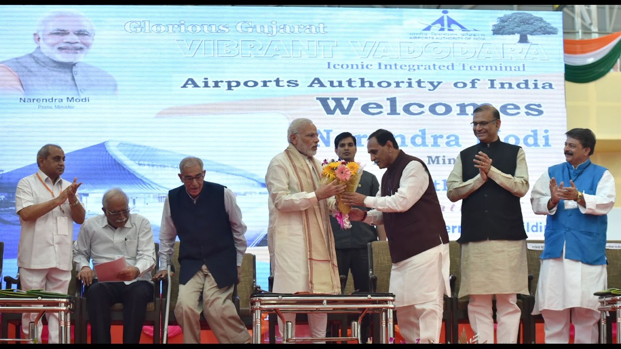PM at the Inauguration of Integrated Terminal Building of Vadodara Airport | PMO