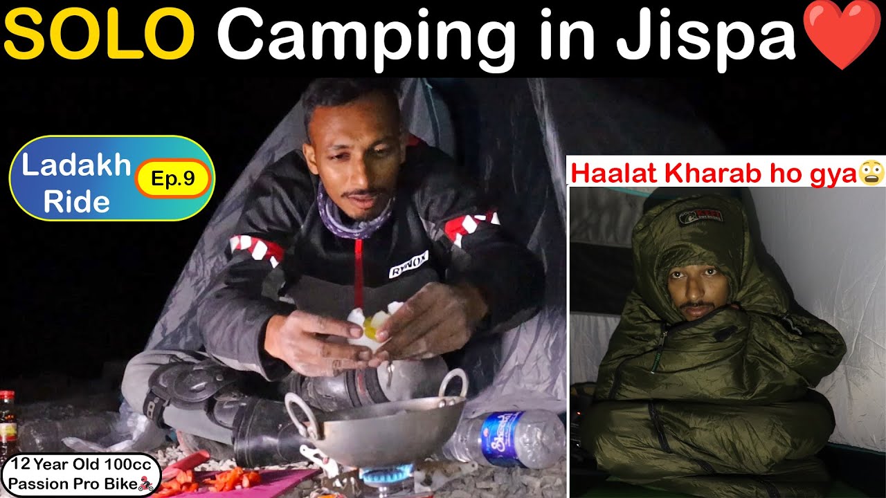 Camping in 2°C | Cooking Egg in solo camping |  Solo Camping in Jispa | Ladakah Ep.9