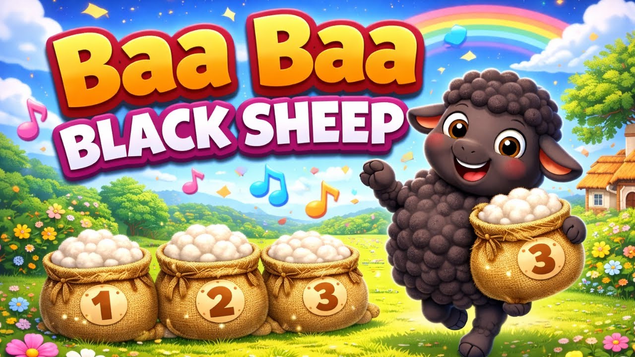 Baa Baa Black Sheep | Nursery Rhyme |Magic Letters TV