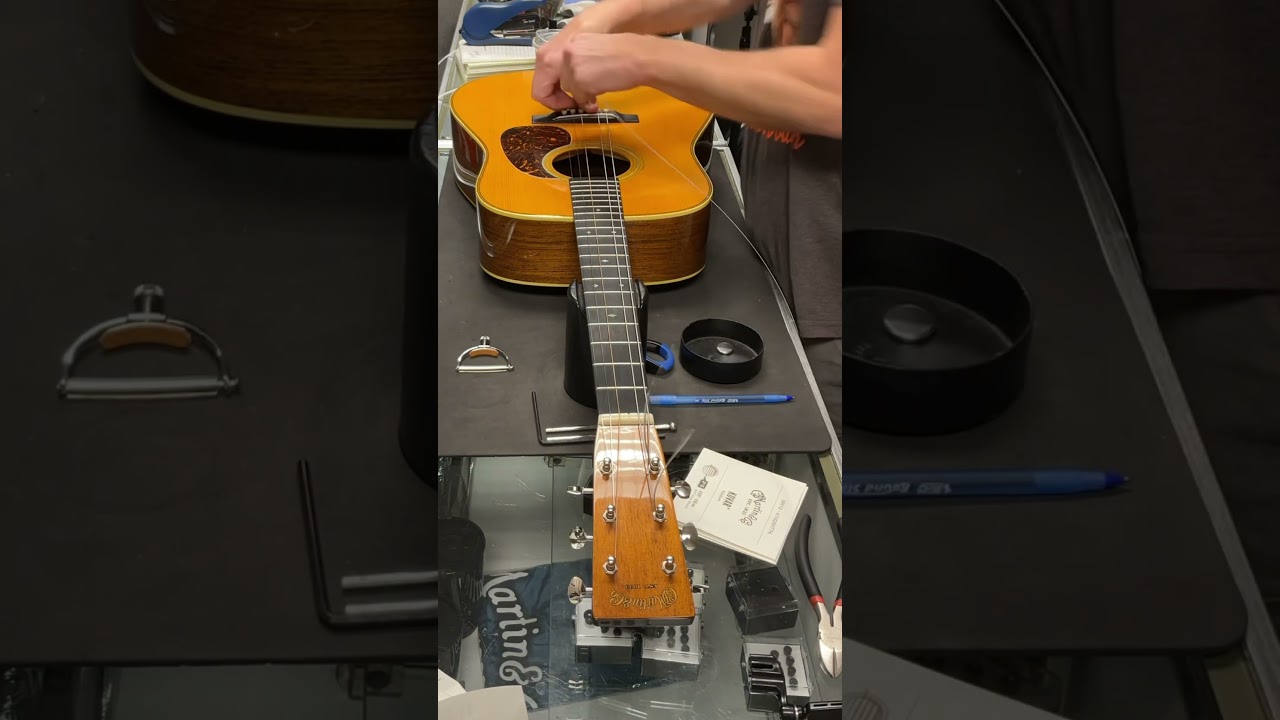 &lsquo;14 D-28 Authentic 1937 #timelapse Restring @martinguitar Kovar Luxe #martinguitars #guitar