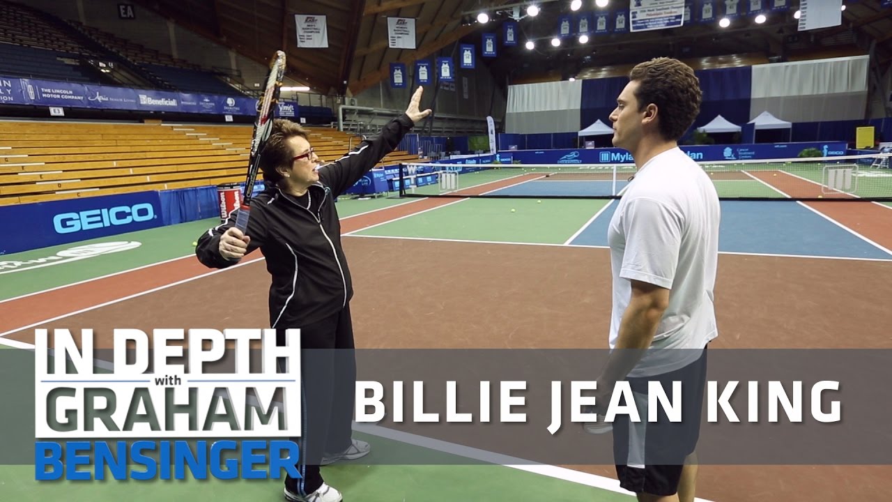 Billie Jean King’s tennis lesson for Graham