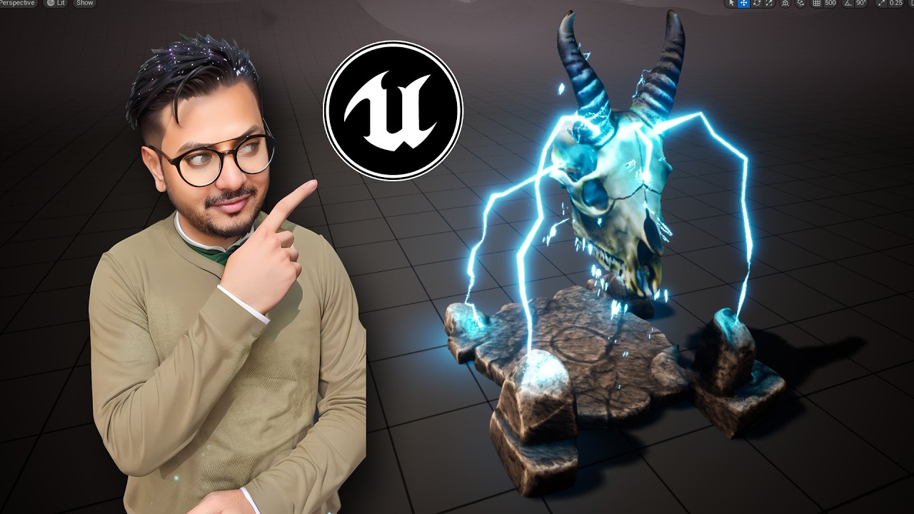 Create an Electrified Skull VFX in UE5.4! | Lightning VFX