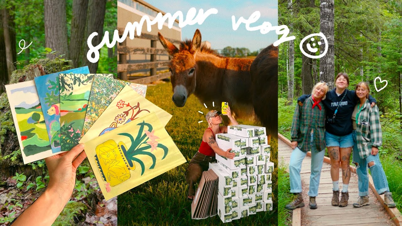 summer artist vlog ❋ packing orders, sketch booking, traveling