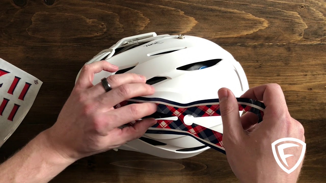 Fourg Athletics - How To Apply Lacrosse Helmet Decals: Center Strip for STX Rival