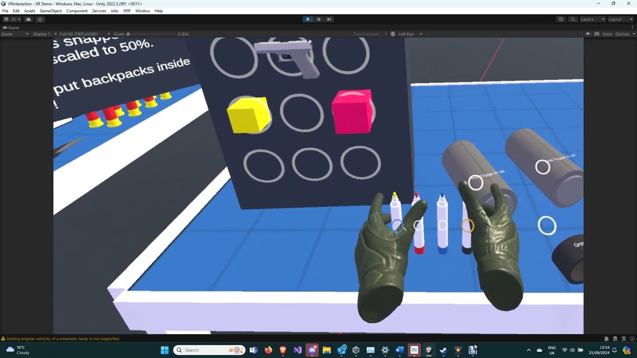 VR Interaction tool kit
